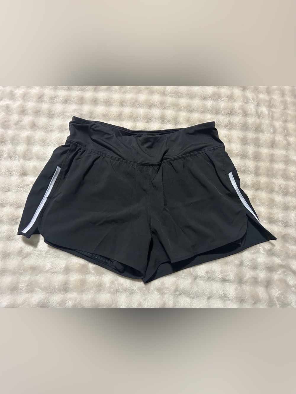 Champion Black Women's Athletic Shorts with White Trim